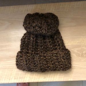 Knit brown hat